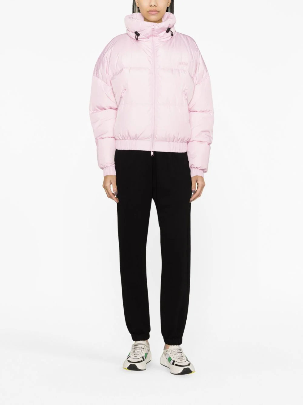 MSGM "ripstop Nylon" Cropped Down Jacket