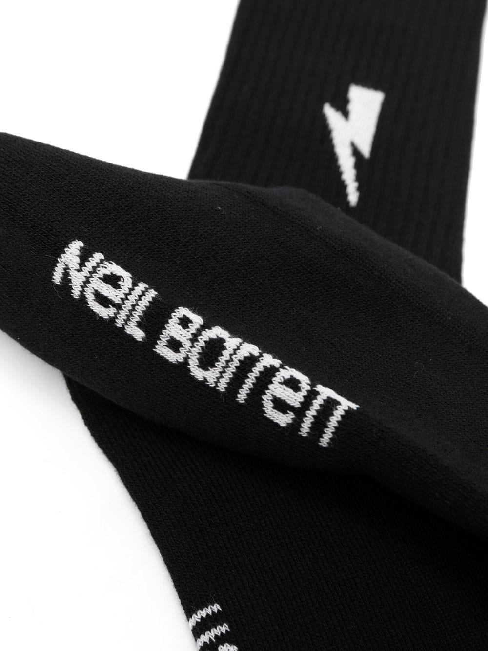 NEIL BARRETT Skate Socks Thunderbolt