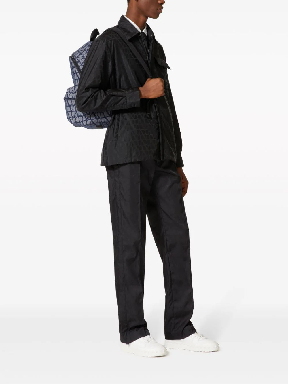 Valentino Garavani Nylon Jacket With All-over Toile Iconographe Motif