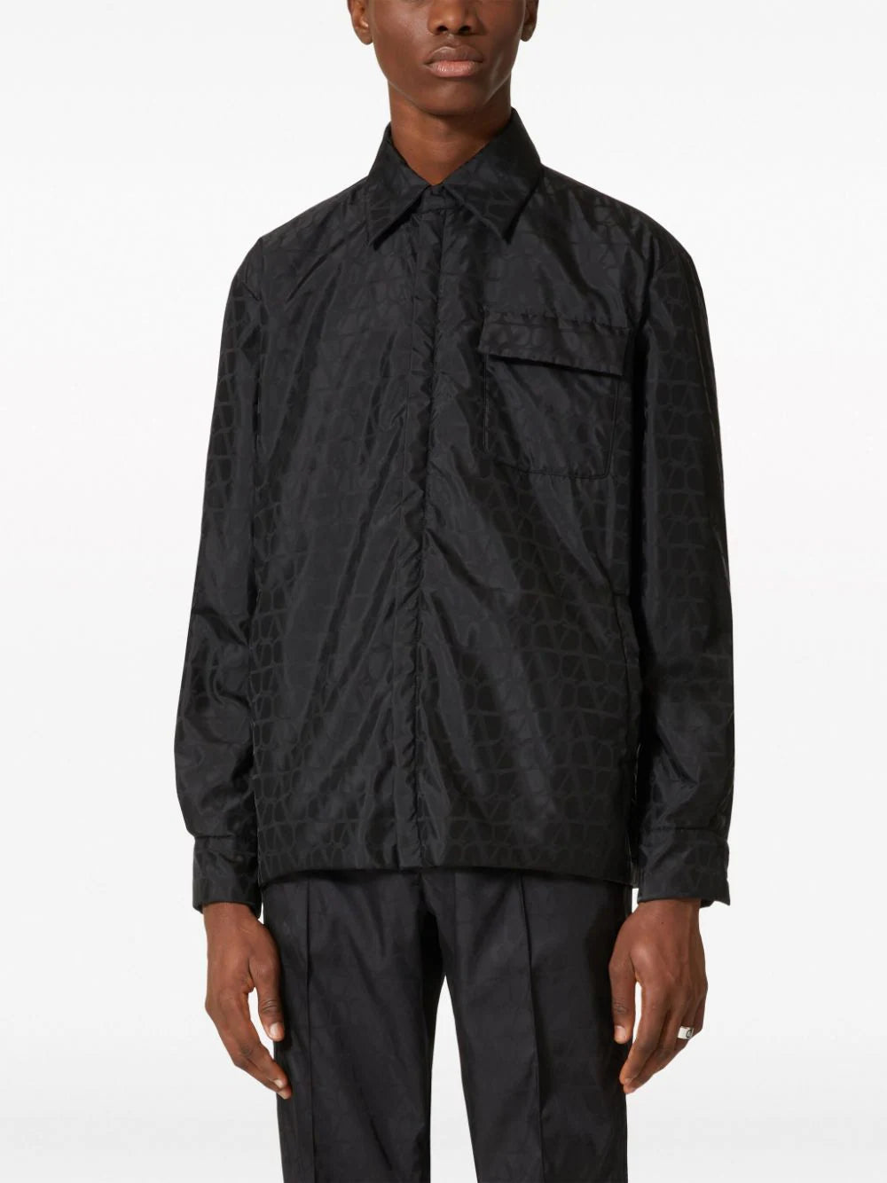 Valentino Garavani Nylon Jacket With All-over Toile Iconographe Motif