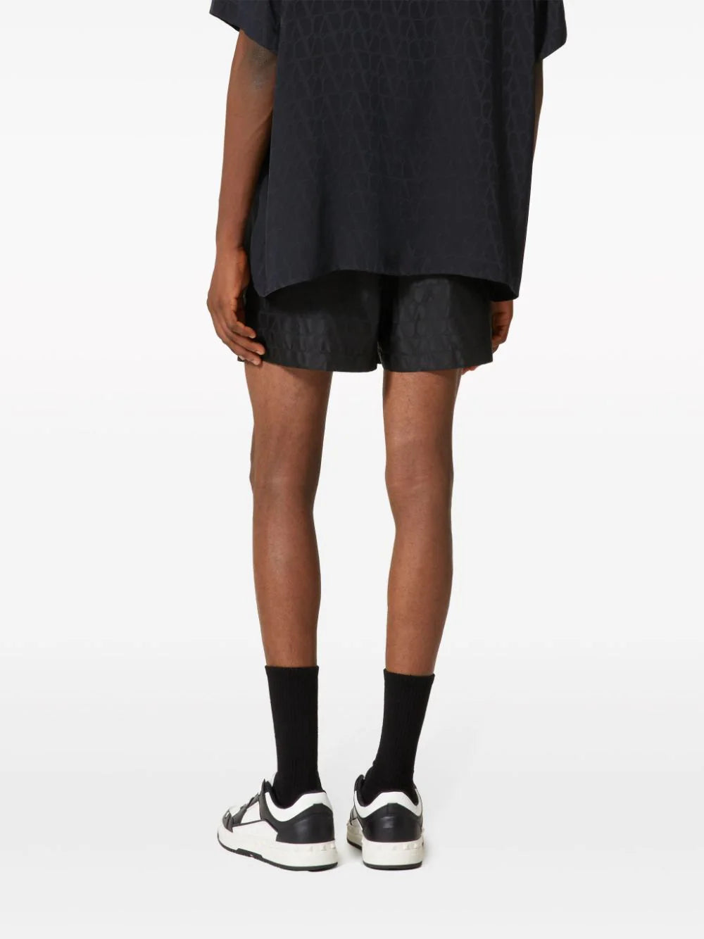 Valentino Garavani Nylon Swimsuit With All-over Toile Iconographe Print