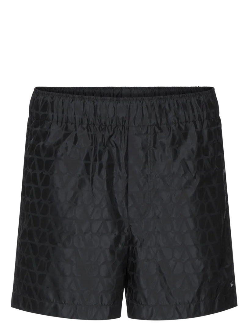 Valentino Garavani Nylon swimsuit with all-over toile iconographe print