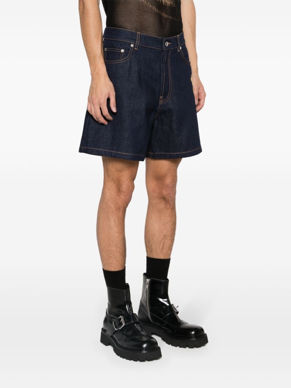 OFF-WHITE 90ss Logo Denim Shorts