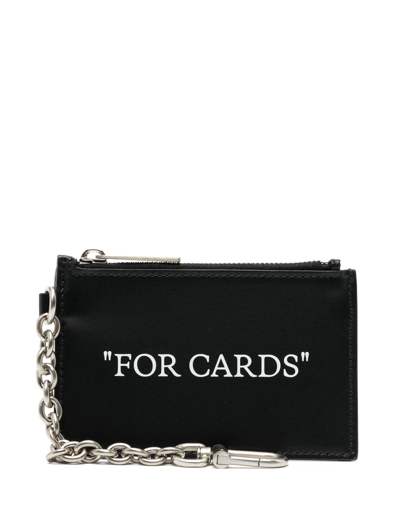OFF-WHITE Bookish quote keychain card holder