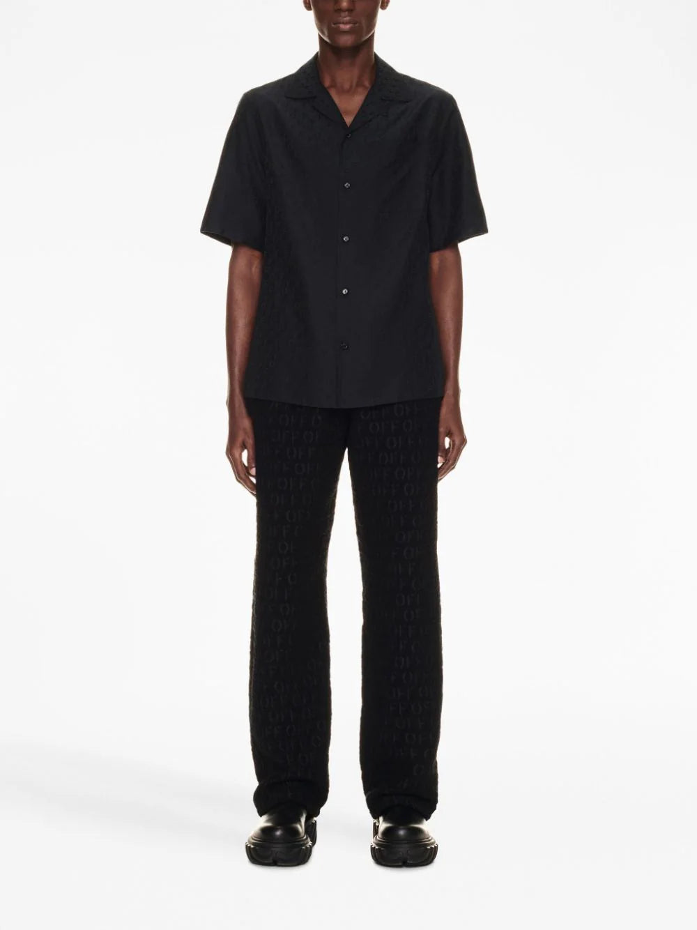 OFF-WHITE Holiday Shirt With Logo All-over