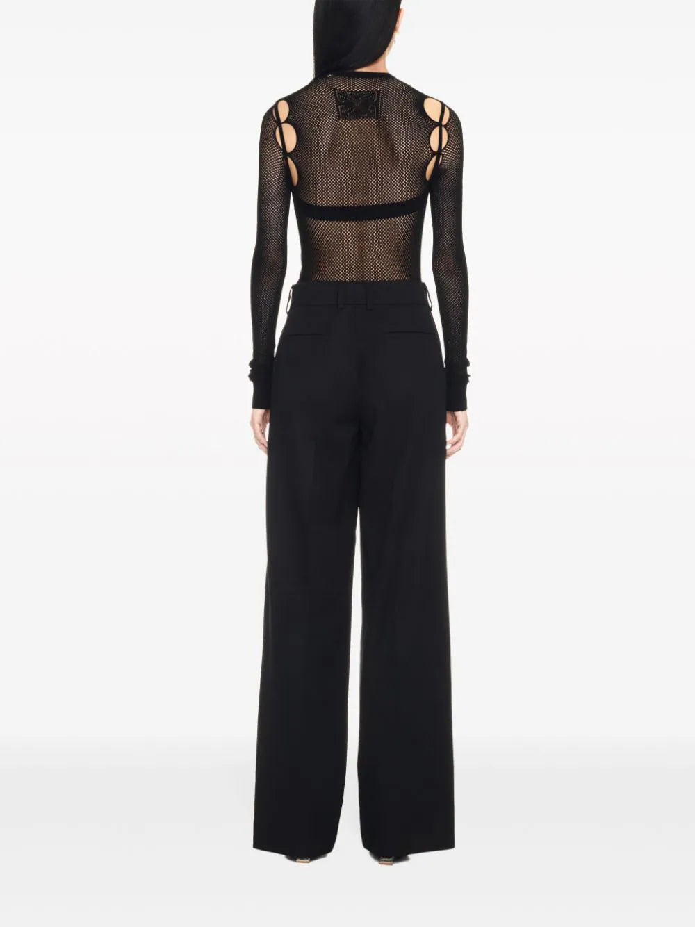 OFF-WHITE Mesh Top With Bralette And Arrow Motif