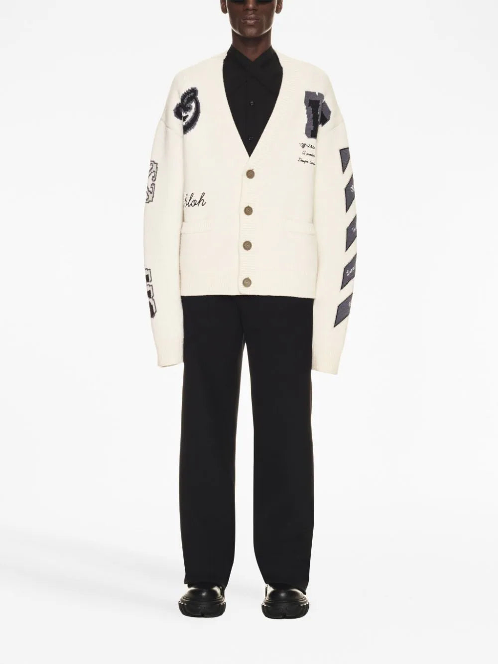 OFF-WHITE Moon Vars Knit Cardigan