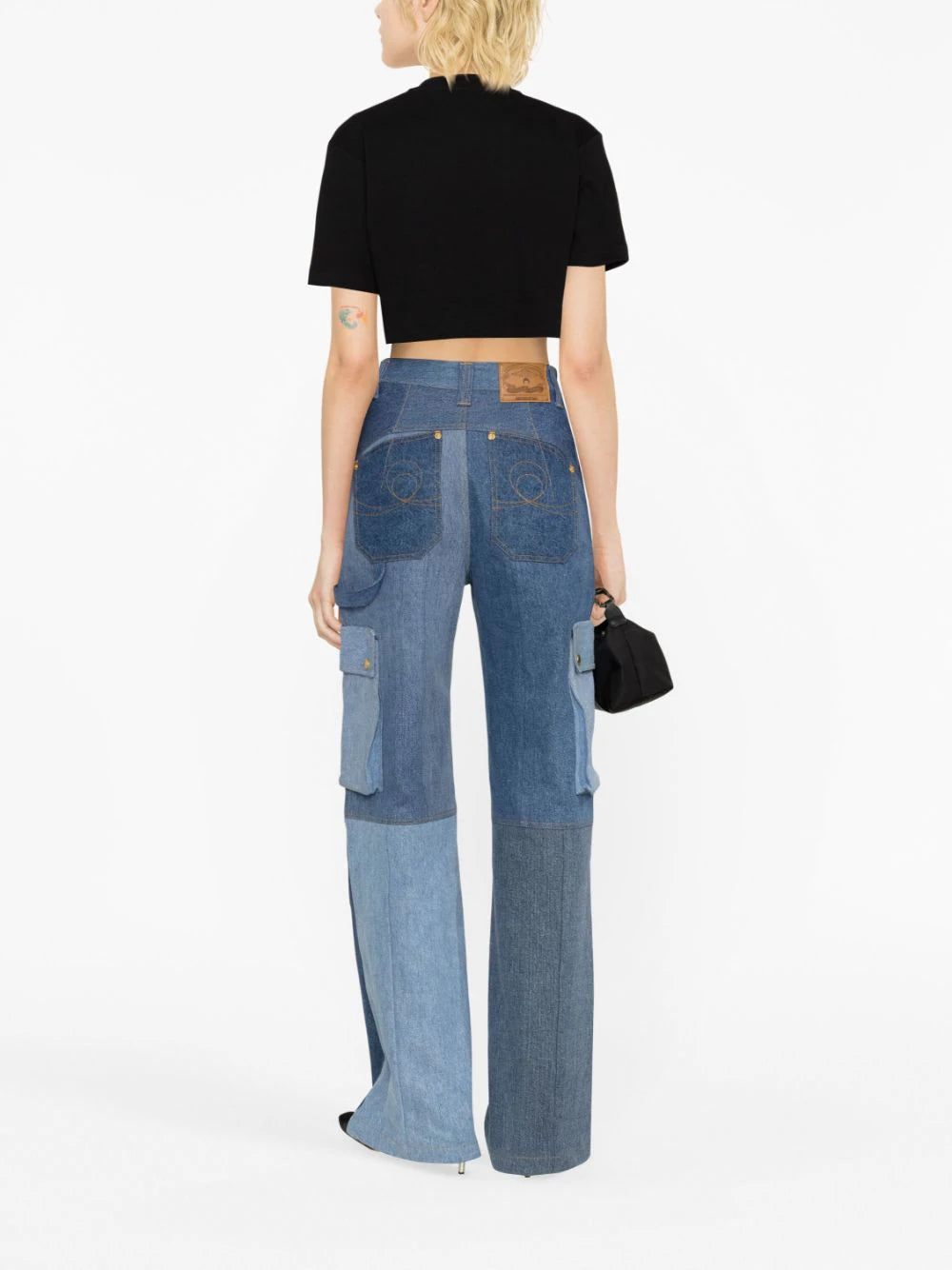 OFF-WHITE Off Stamp Rib Crop Tee