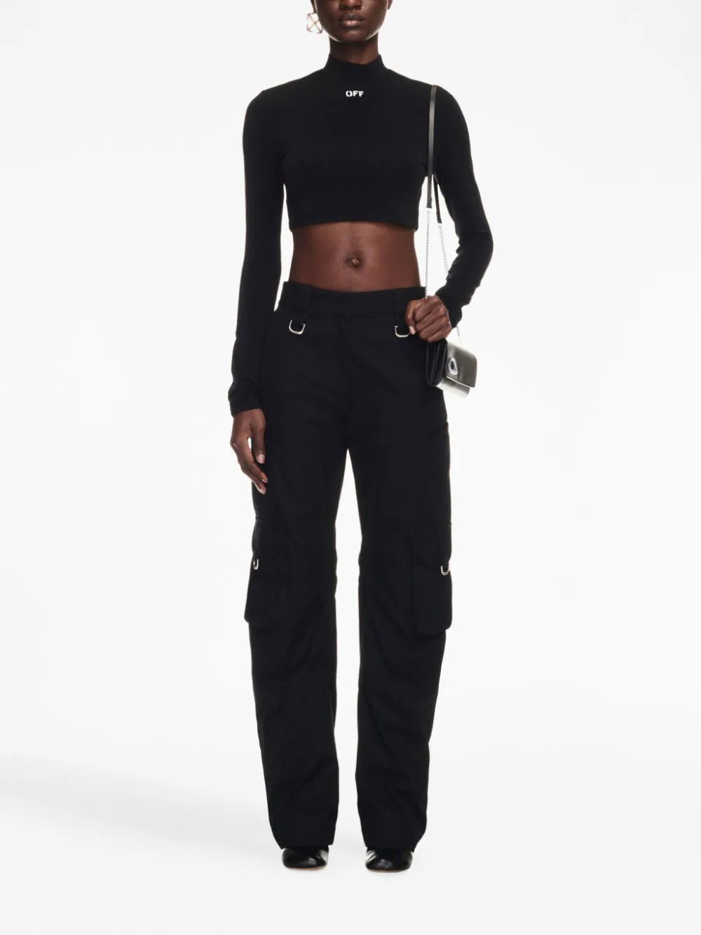 OFF-WHITE Off Stamp Sec Skin T Crop Top