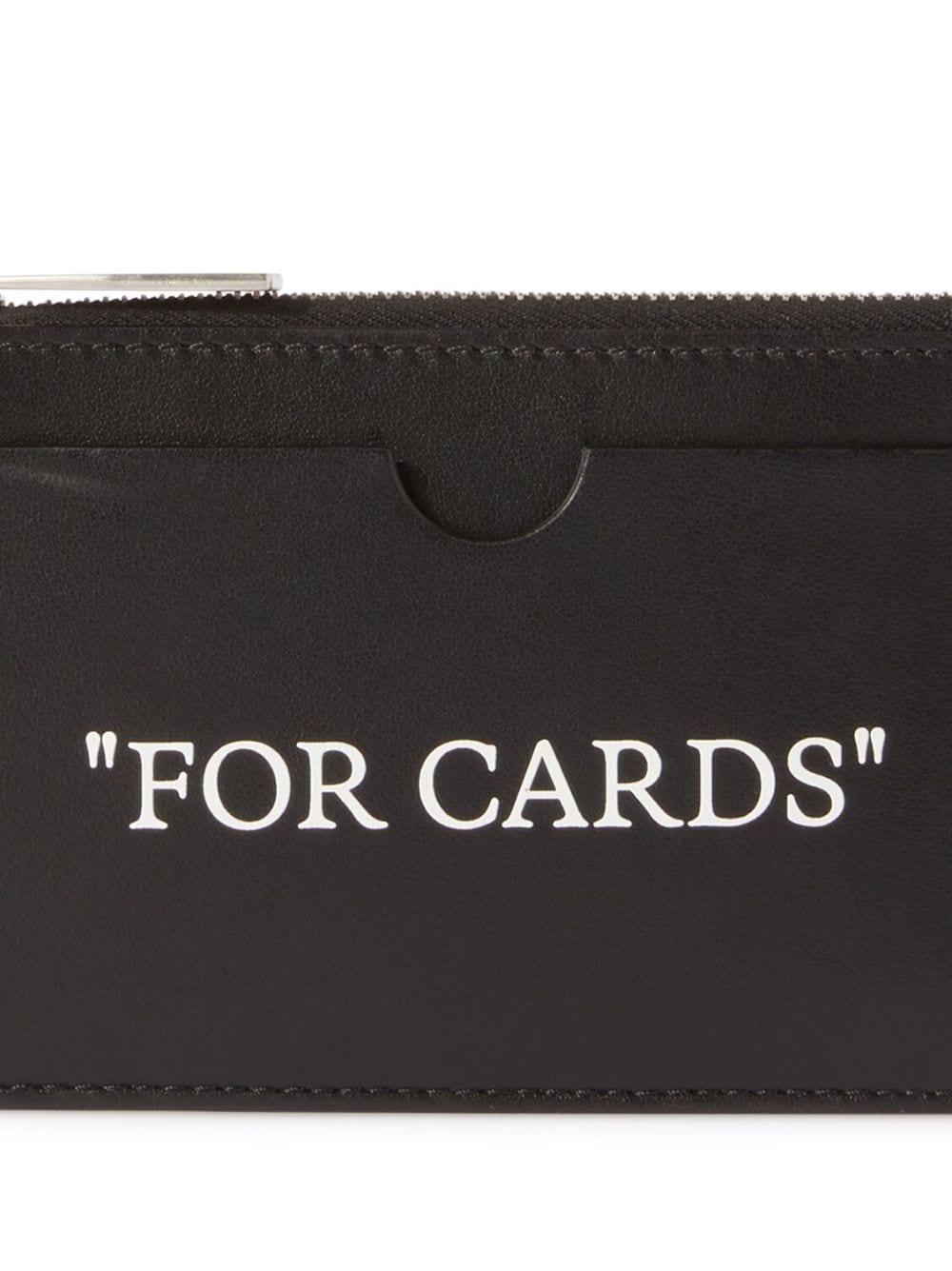 OFF-WHITE Quote Bookish Zipped Card Case