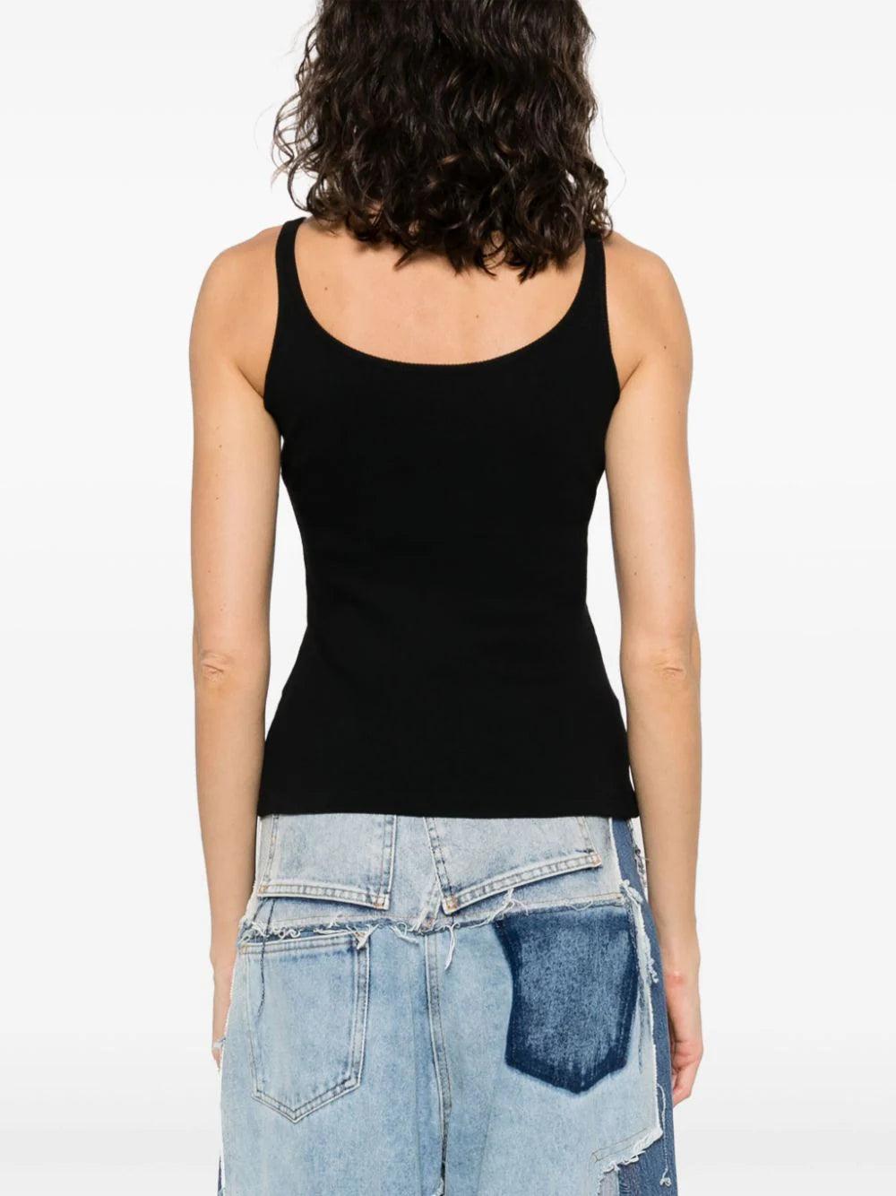 OFF-WHITE Ribbed Tank Top With Off Logo