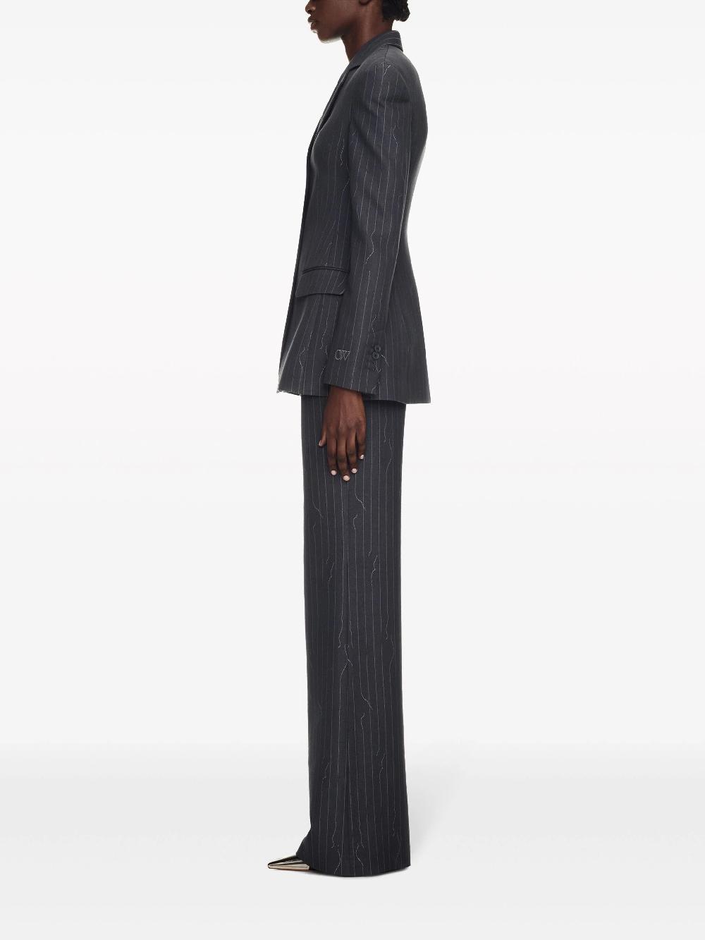 OFF-WHITE Slim-fit Three-button Pinstripe Jacket