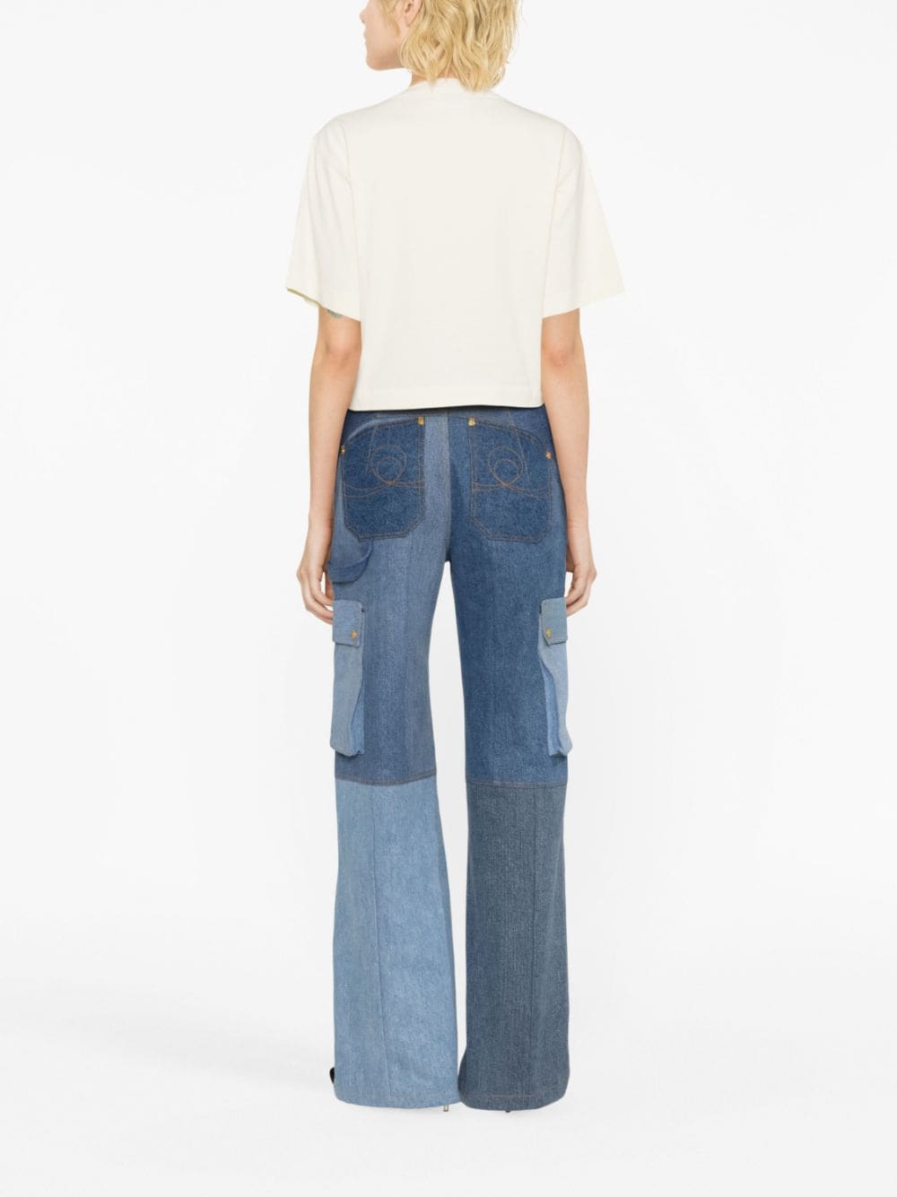 OFF-WHITE Small Arrow Pearls Crop Tee