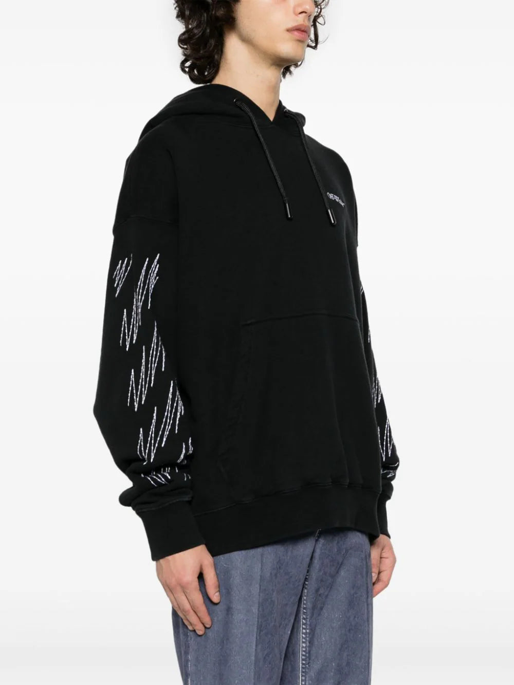 OFF-WHITE Stitch Arr Diags Knit Hoodie