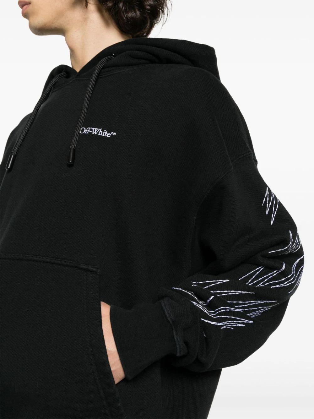 OFF-WHITE Stitch Arr Diags Knit Hoodie