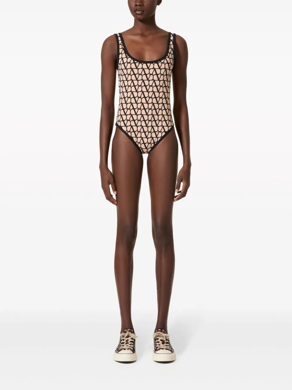 Valentino Garavani One-piece Swimsuit In Lycra Toile Iconographe