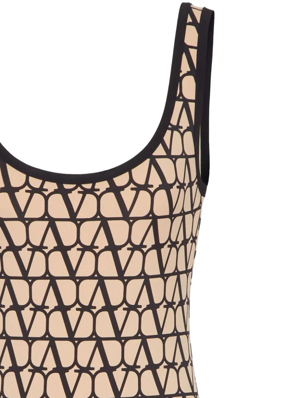 Valentino Garavani One-piece Swimsuit In Lycra Toile Iconographe
