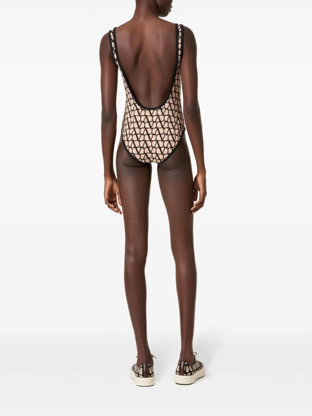 Valentino Garavani One-piece Swimsuit In Lycra Toile Iconographe