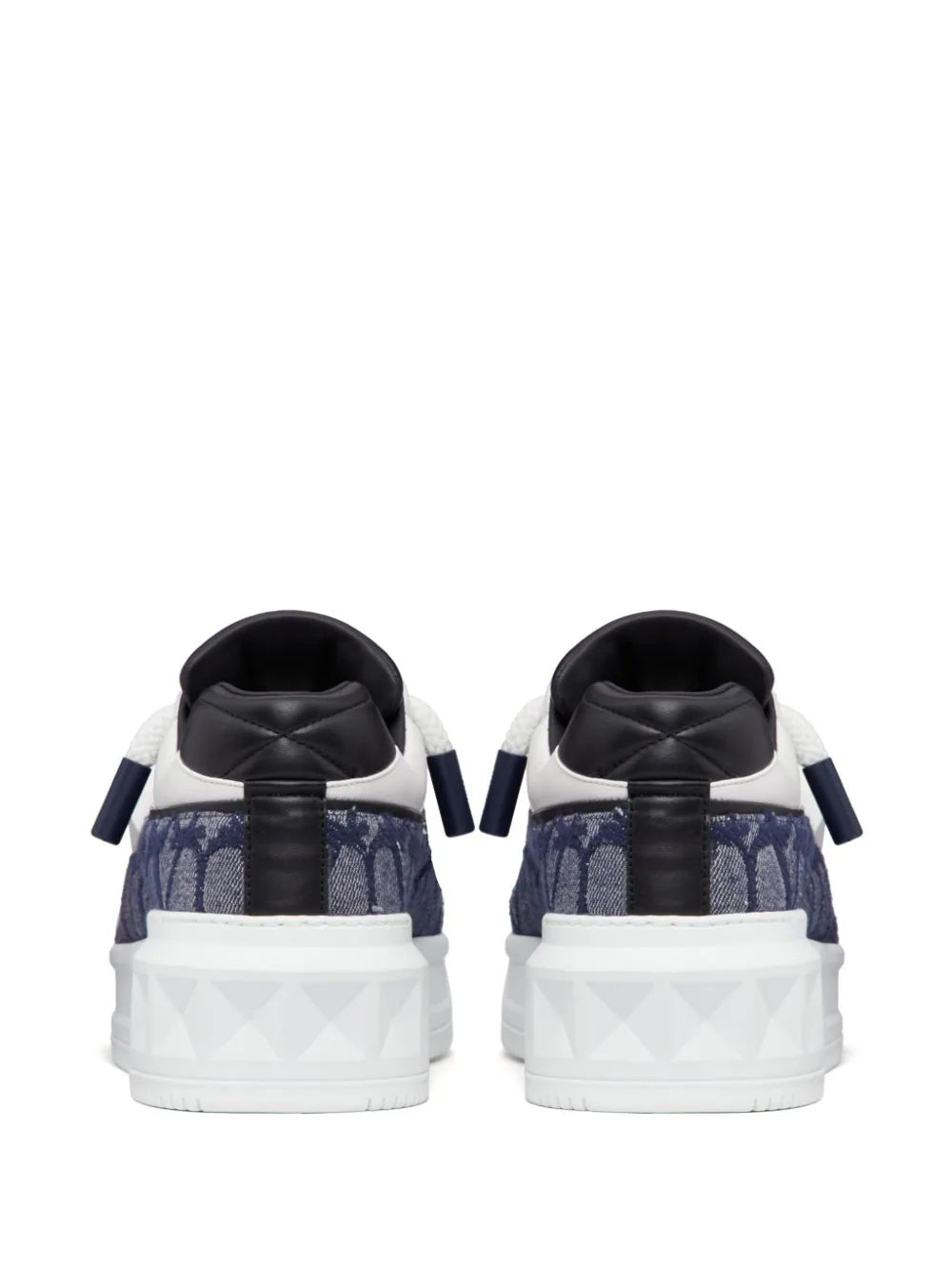 Valentino Garavani One Stud Xl Low Sneaker In Toile Iconographe