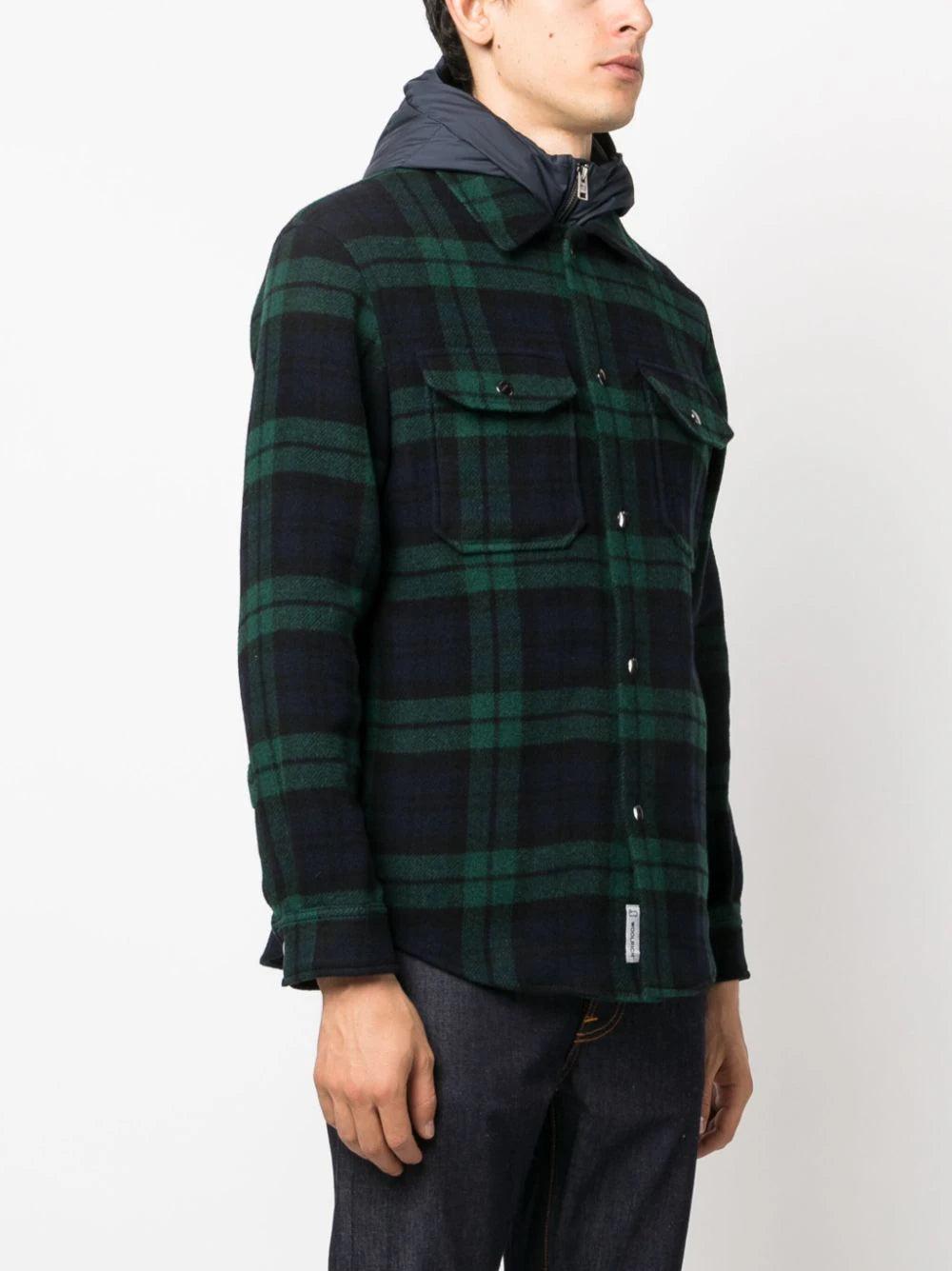 WOOLRICH Overshirt With Detachable Padded Bib And Hood