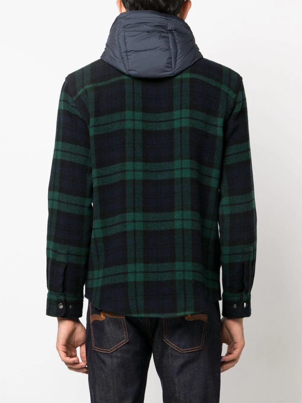 WOOLRICH Overshirt With Detachable Padded Bib And Hood
