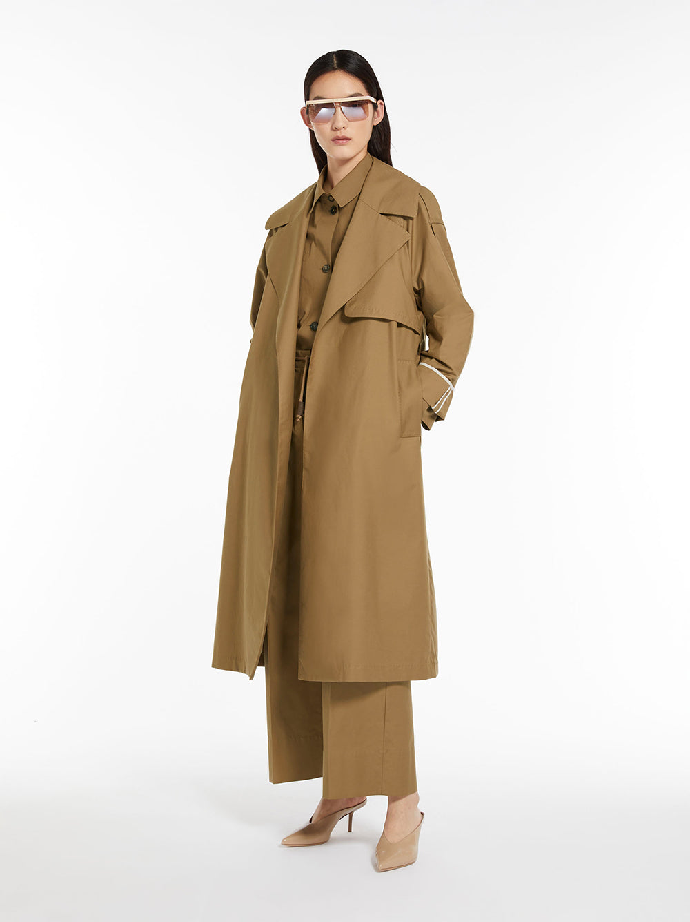 Max Mara Oversized Trench Coat In Water-resistant Twill