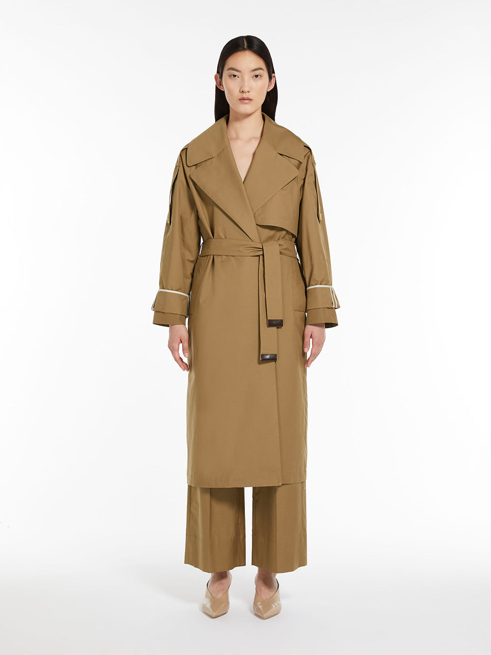Max Mara Oversized Trench Coat In Water-resistant Twill