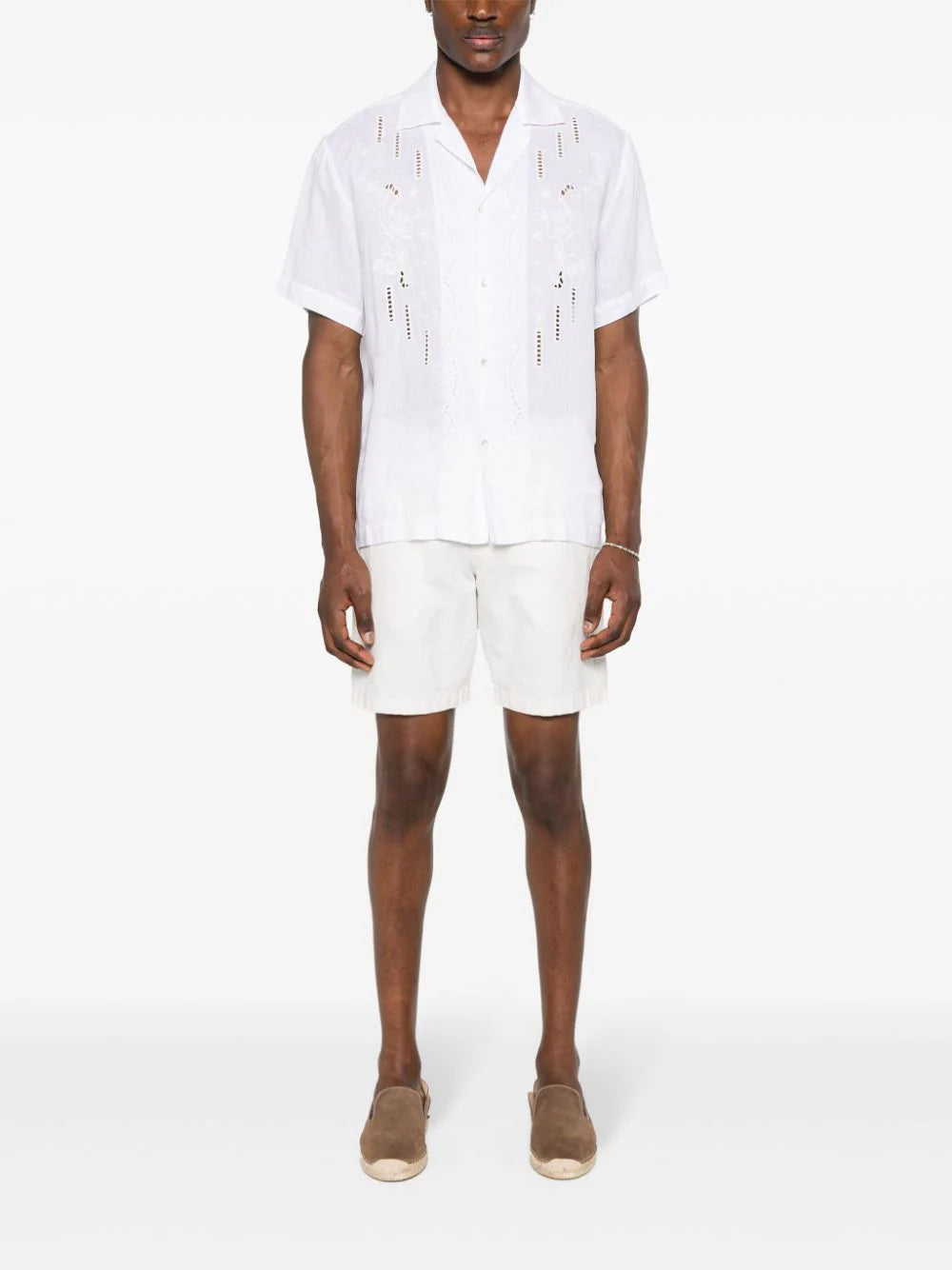 P.A.R.O.S.H. Embroidered Linen Shirt