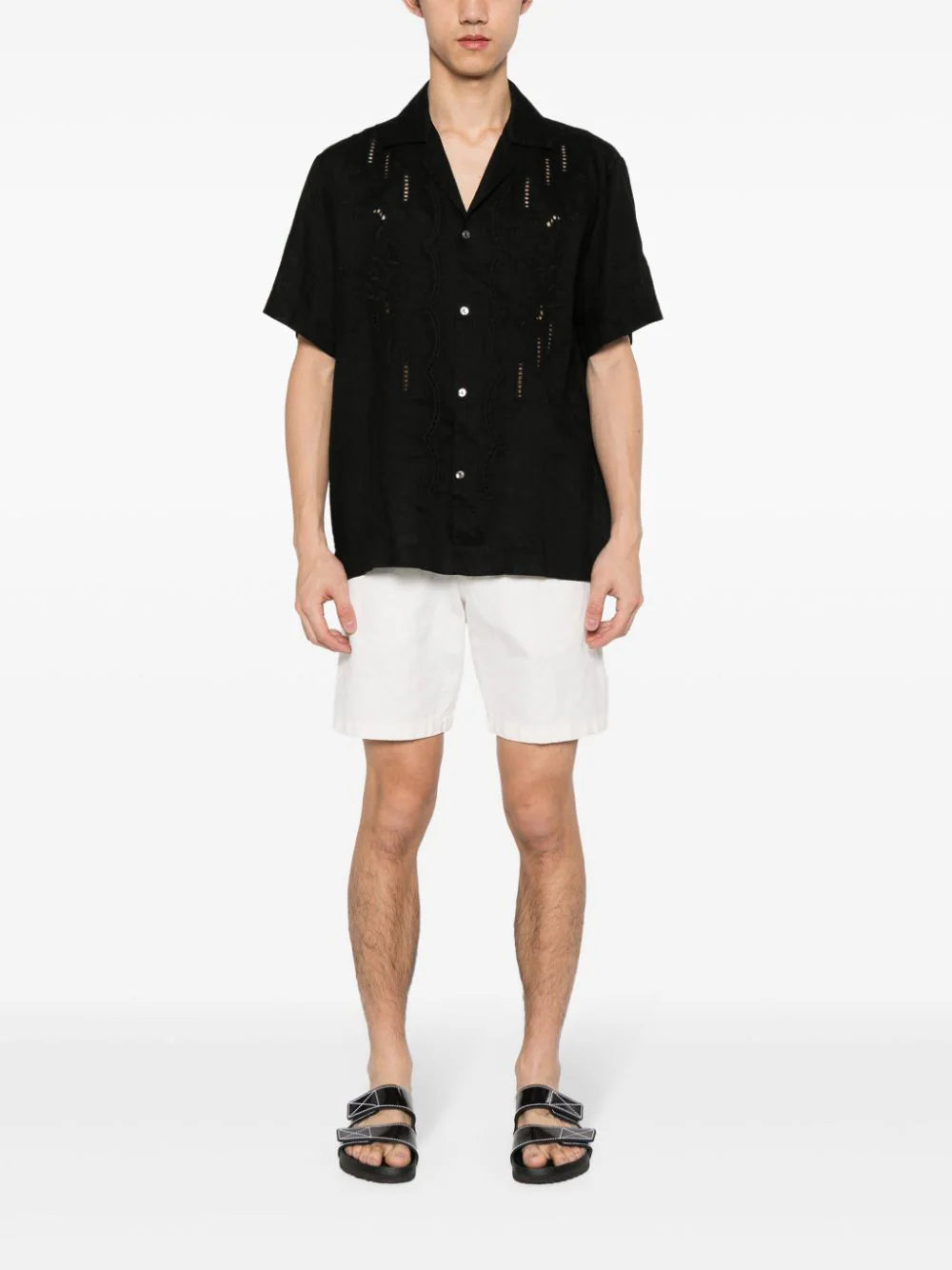 P.A.R.O.S.H. Embroidered Linen Shirt