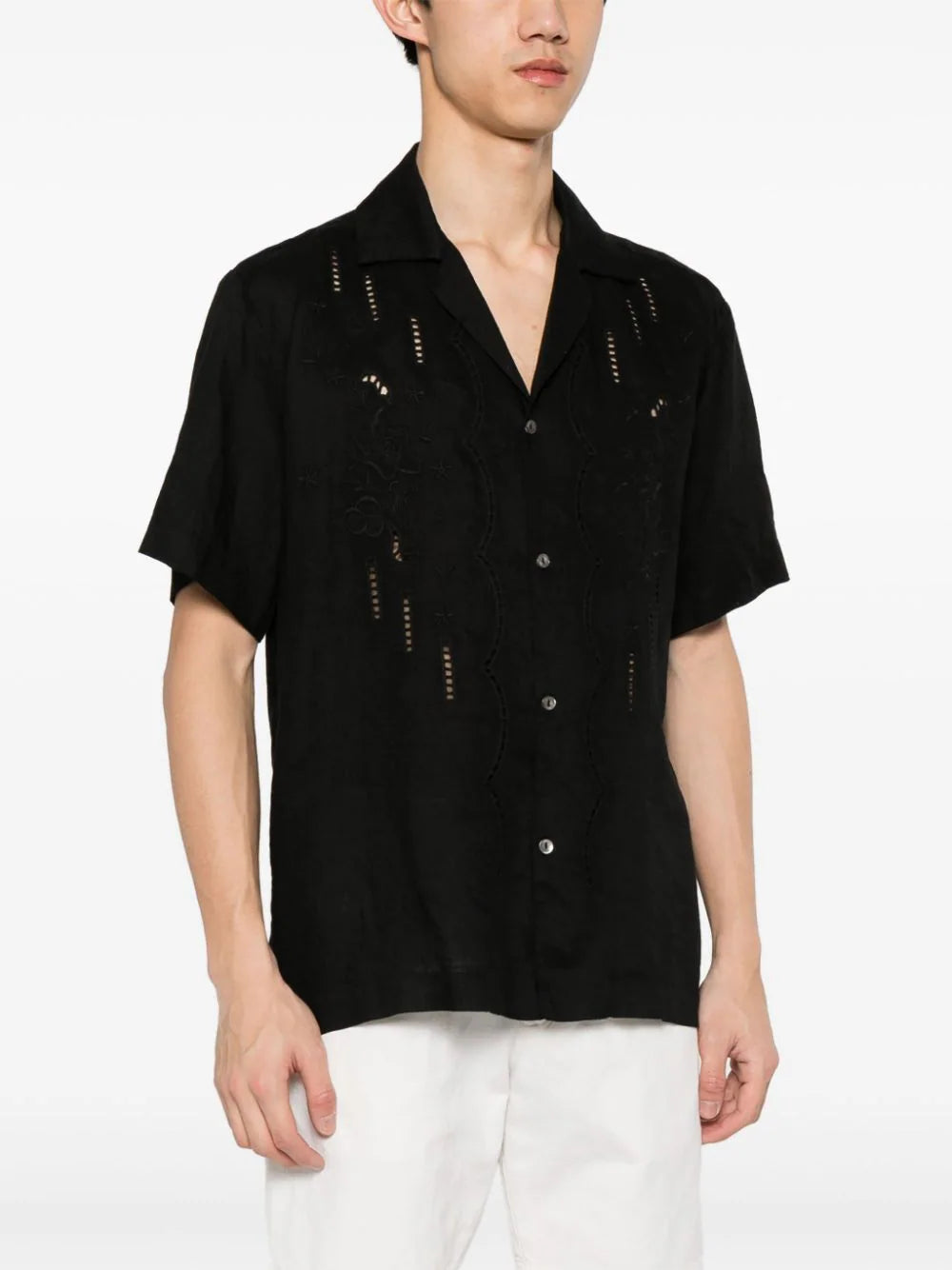 P.A.R.O.S.H. Embroidered Linen Shirt