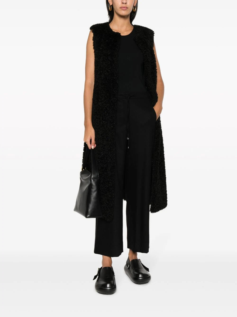 P.A.R.O.S.H. Perform Sleeveless Faux-fur Coat