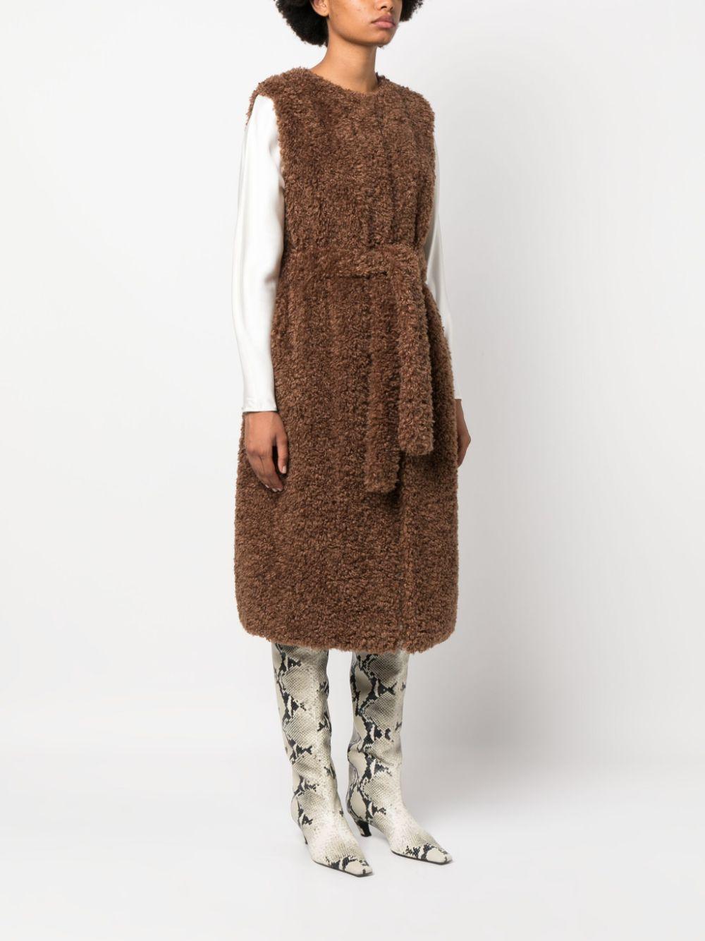 P.A.R.O.S.H. Perform Sleeveless Faux-fur Coat