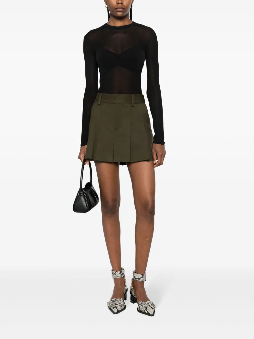 P.A.R.O.S.H. Plisse' Mini Skirt