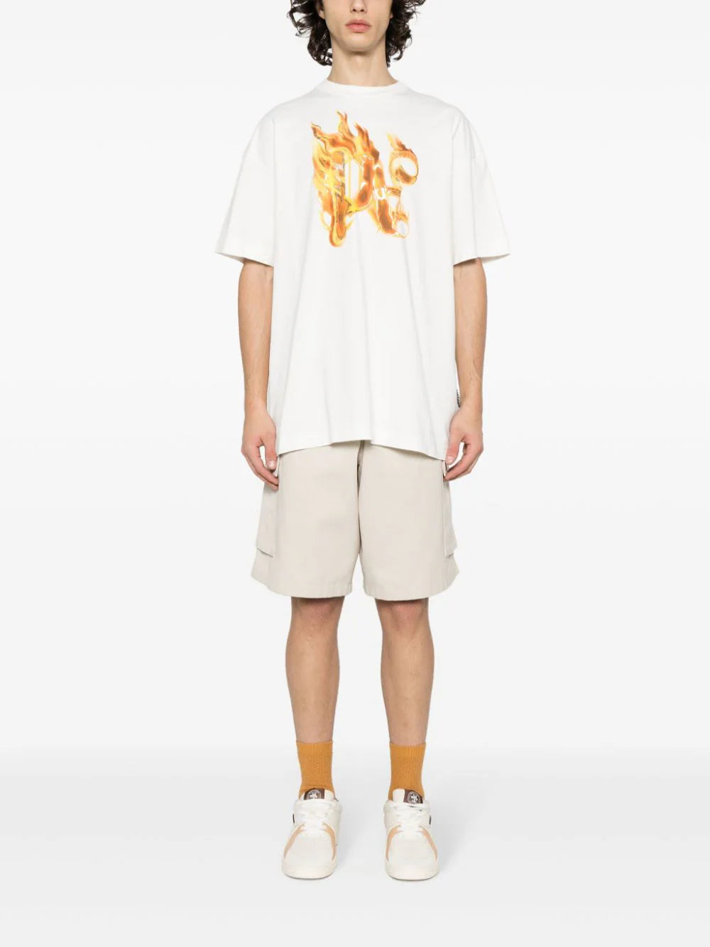 PALM ANGELS Burning Monogram T-shirt