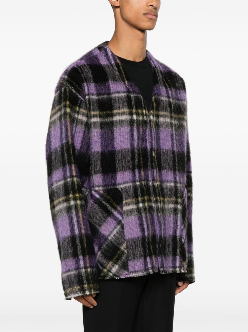 PALM ANGELS Check Overshirt With Logo