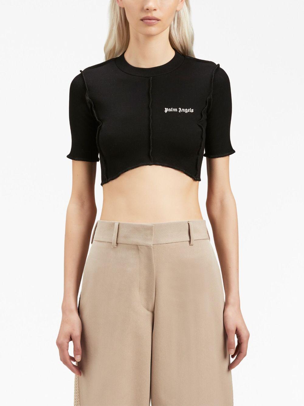 PALM ANGELS Classic Logo Crop Top