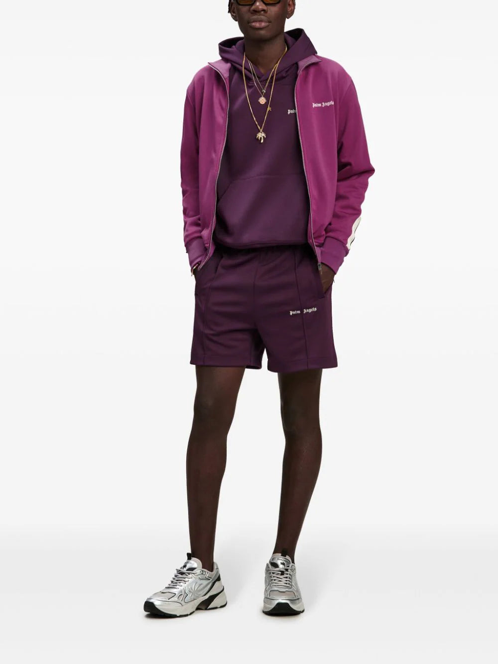 PALM ANGELS Classic Logo Track Shorts