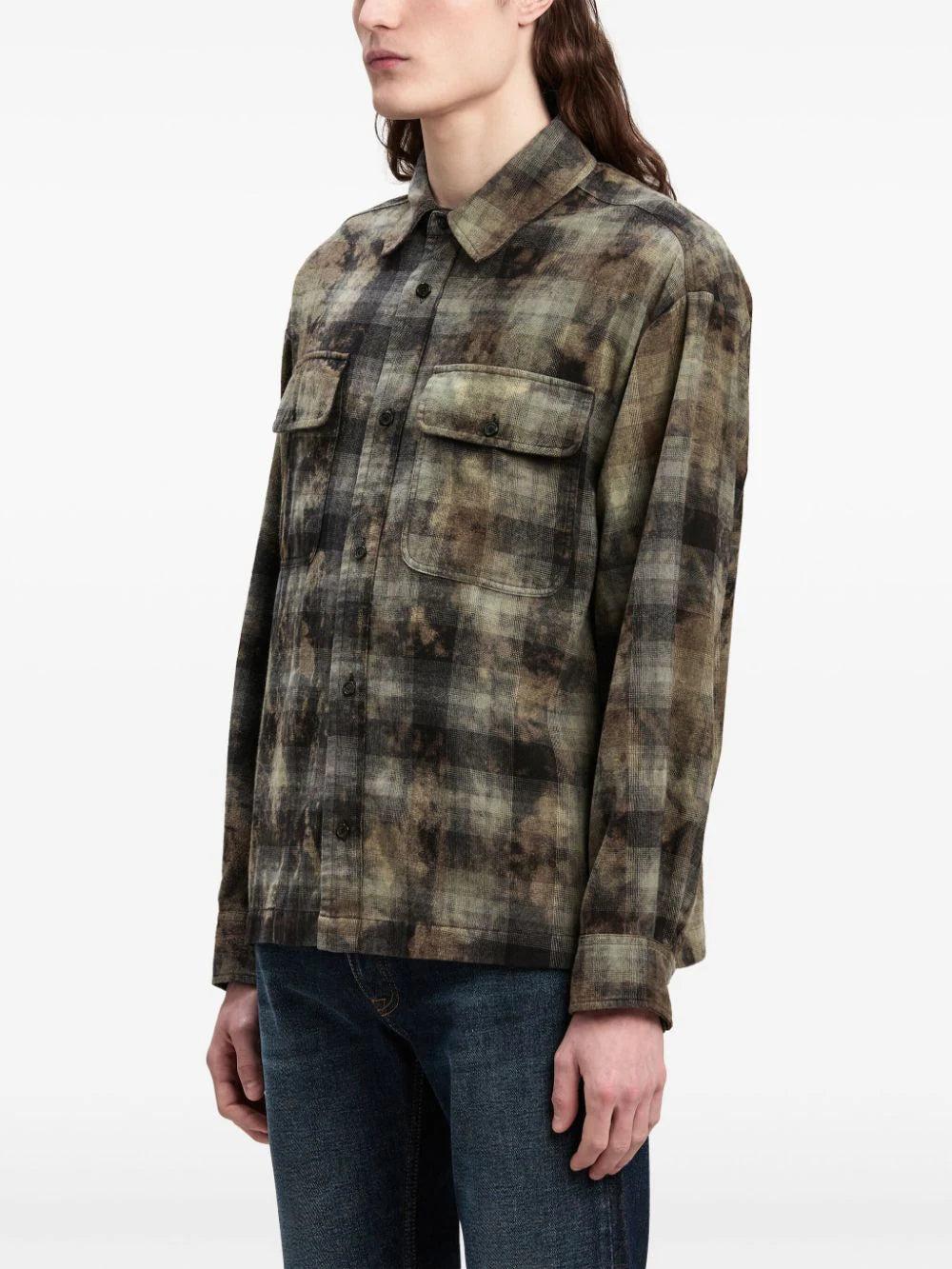 PALM ANGELS Curved Logo Check Shirt