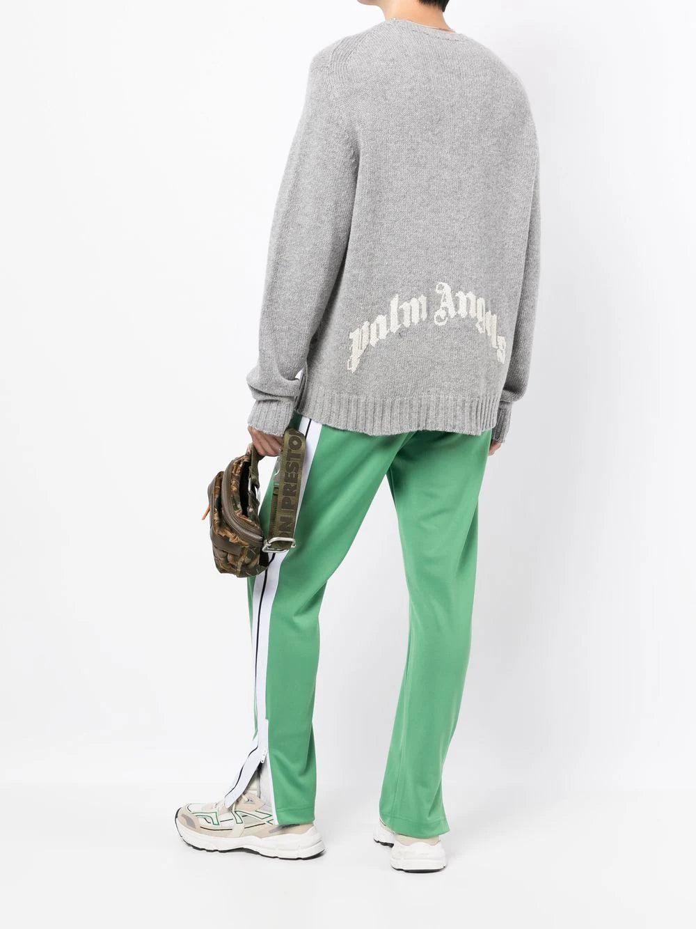 PALM ANGELS Curved Logo Sweater