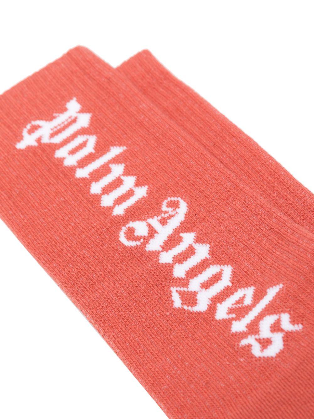 PALM ANGELS Gothic Logo Socks