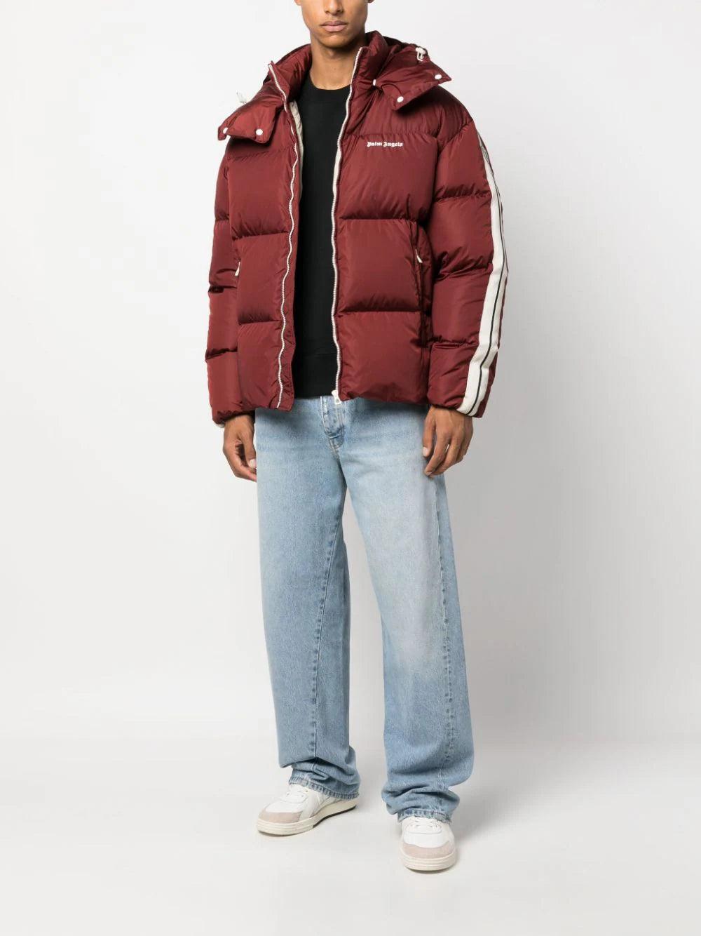 PALM ANGELS Hooded Track Down Jacket