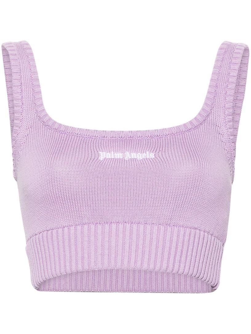PALM ANGELS Knitted top with logo