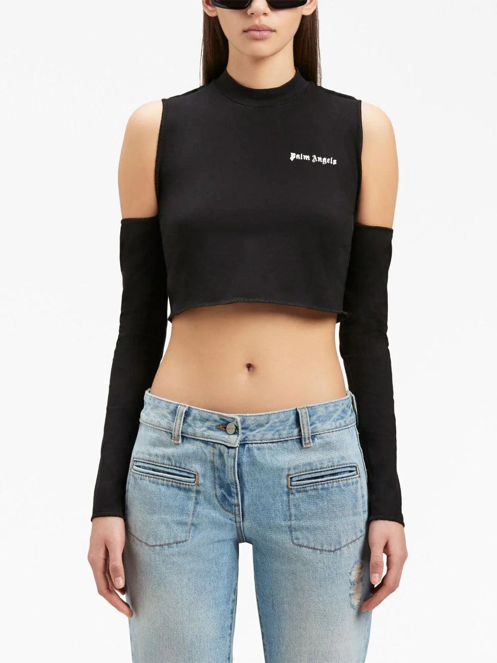 PALM ANGELS Logo Cutout Top