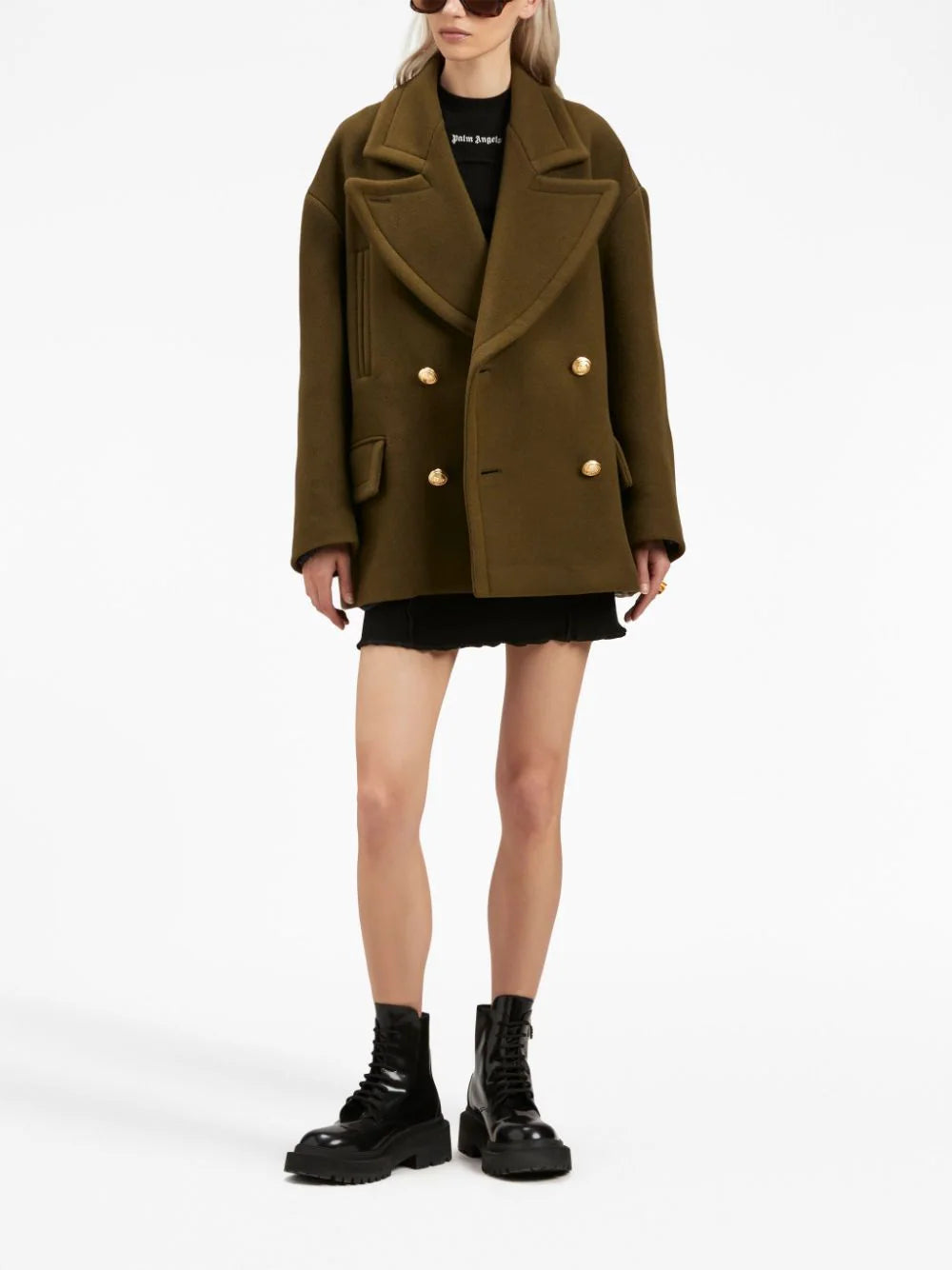 PALM ANGELS Logo Rib Dress