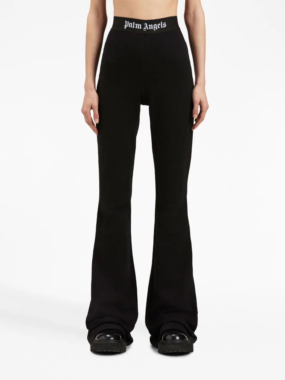 PALM ANGELS Logo Tape Flare Sweatpants