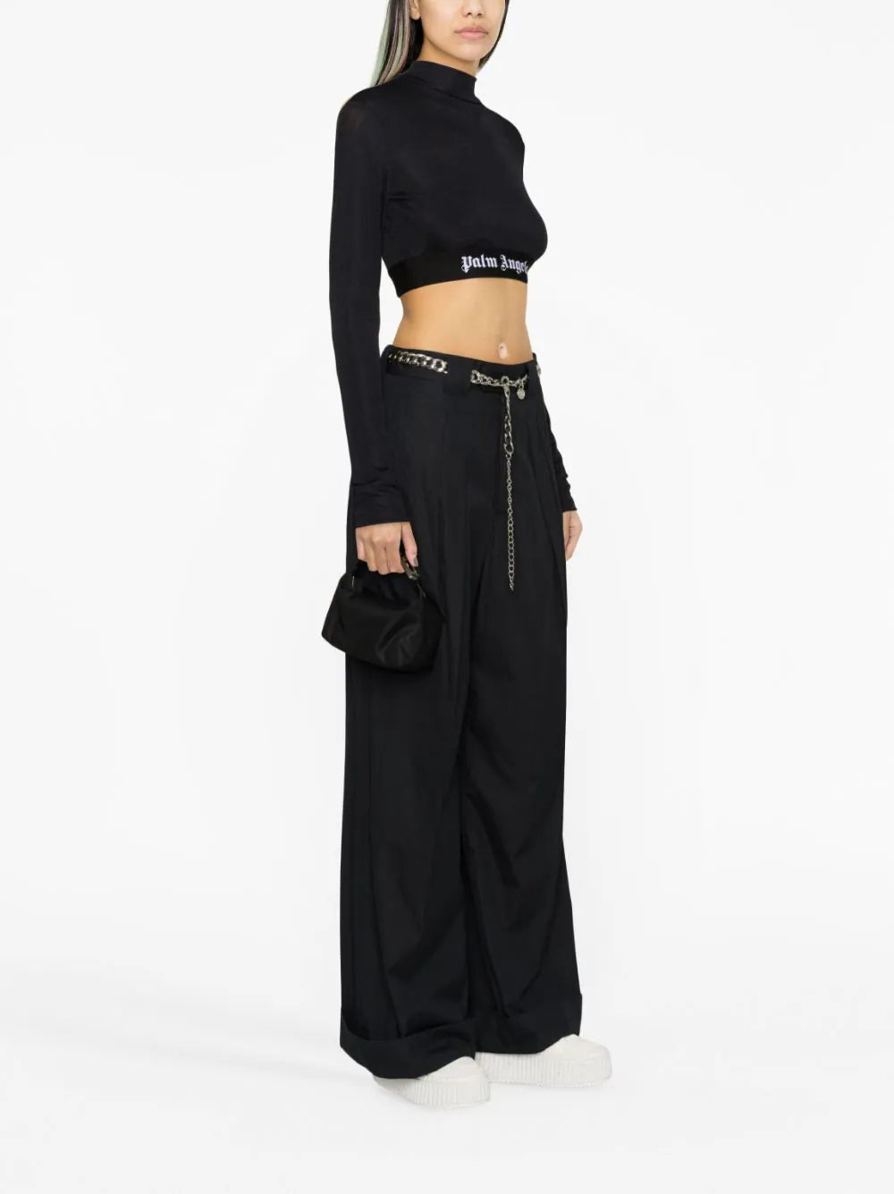 PALM ANGELS Logo Tape Skin Top
