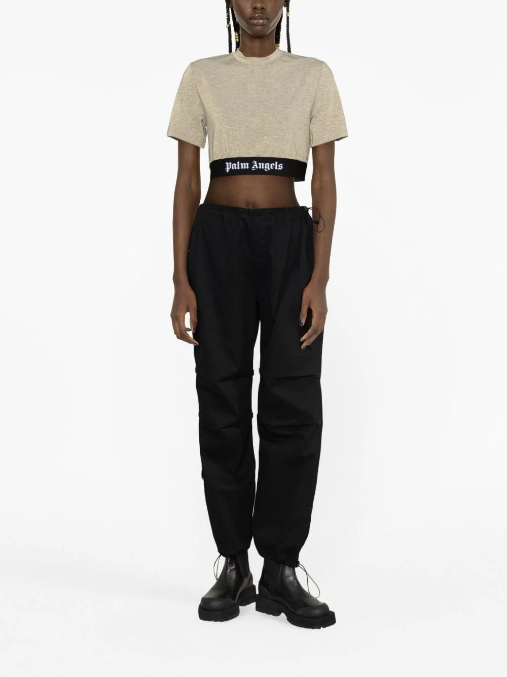 PALM ANGELS Lurex Logo Top