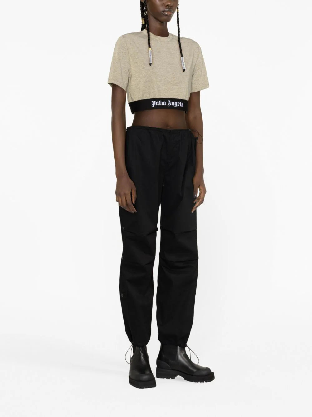 PALM ANGELS Lurex Logo Top