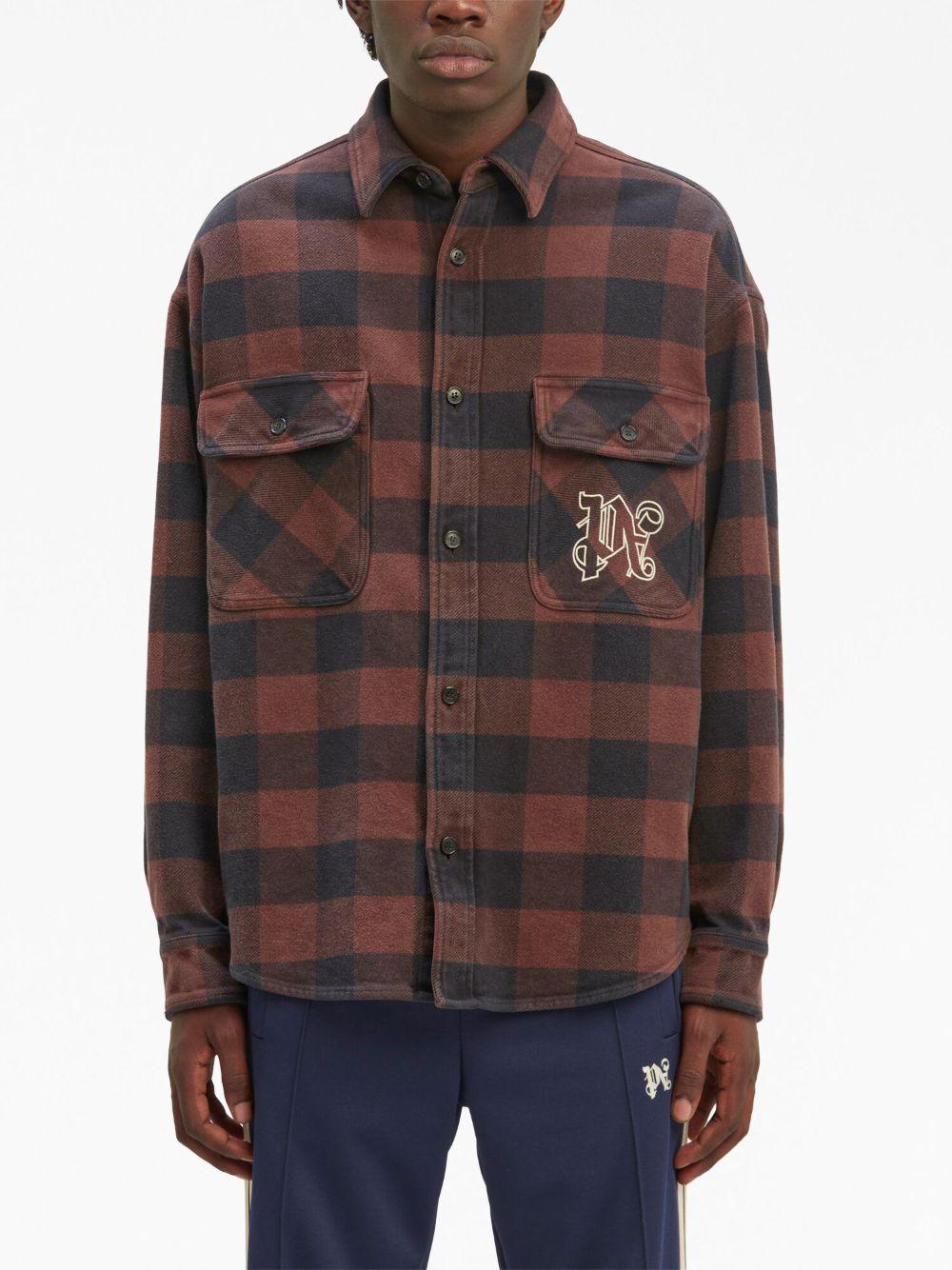 PALM ANGELS Monogram Check Overshirt