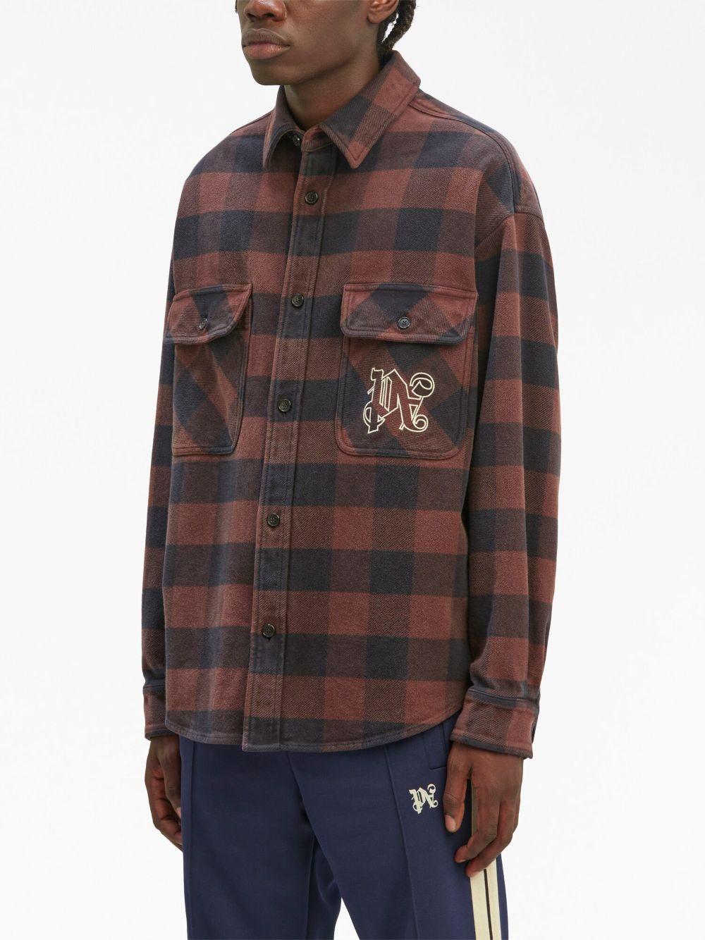 PALM ANGELS Monogram Check Overshirt